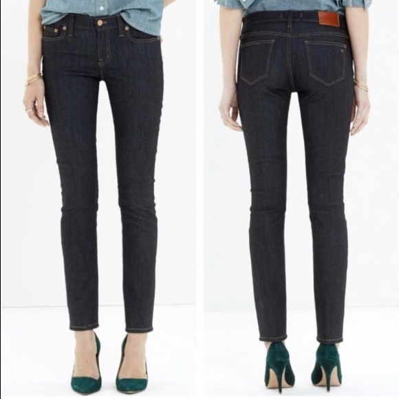 Madewell Alley Straight Jeans Dark Rinse - Picture 1 of 4